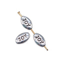 JOY Letter Oval Beads in 1 Metal Finish for Jewelry Making view 3