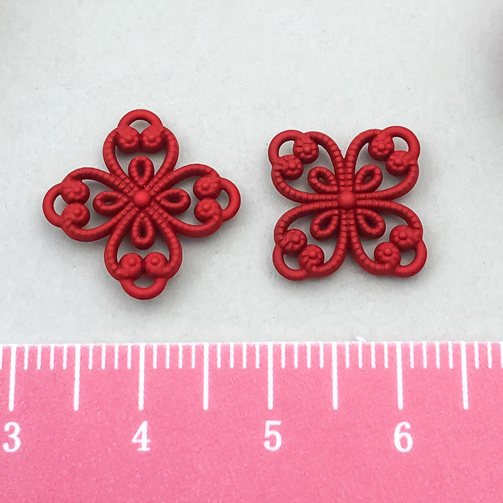 Zinc Alloy Red Wedding Blessing Word charm pendant for DIY decoration jewelry making