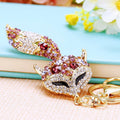 Jeweled Fox Keychains in Eleven Pictured Colors and Three Body Styles view 7