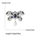 Pearl and Crystal Ribbon Bow Brooch with Teardrop Dangle view 7