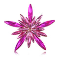 Aqua Blue Snowflake Irregular Five Designs Metal Brooch Pin view 10