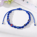 Braided Cord Multicolor Evil Eye Bead Adjustable Bracelets view 5