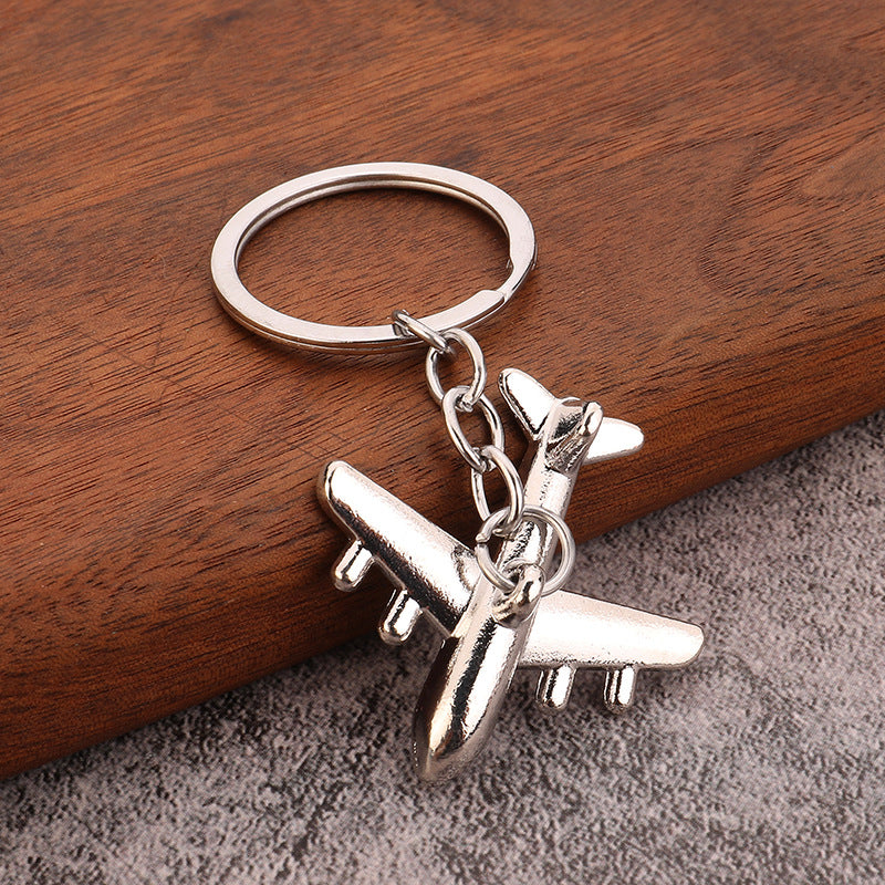3D Airplane Model Zinc Alloy Keychain Travel Souvenir Gift