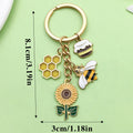 Rose, Sunflower and Blossom Charm Keychains in 18 Pictured Variations for Bags and Keys view 10