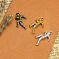 Running Football Player Charm Metal Jewelry Making Component In 3 Finishes view 2