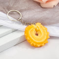 Realistic Faux Cookie and Baguette Split Ring Keychains in Three Styles view 3