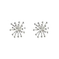 Silver Tone Dandelion Burst Stud Earrings For Women view 5