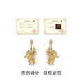Gold Tone Floral Branch Pearl Clear Stone Earrings In Clip And Stud Styles view 3