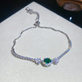 Gold Silver Oval Crystal Slider Tennis Bracelets 10 Styles view 9