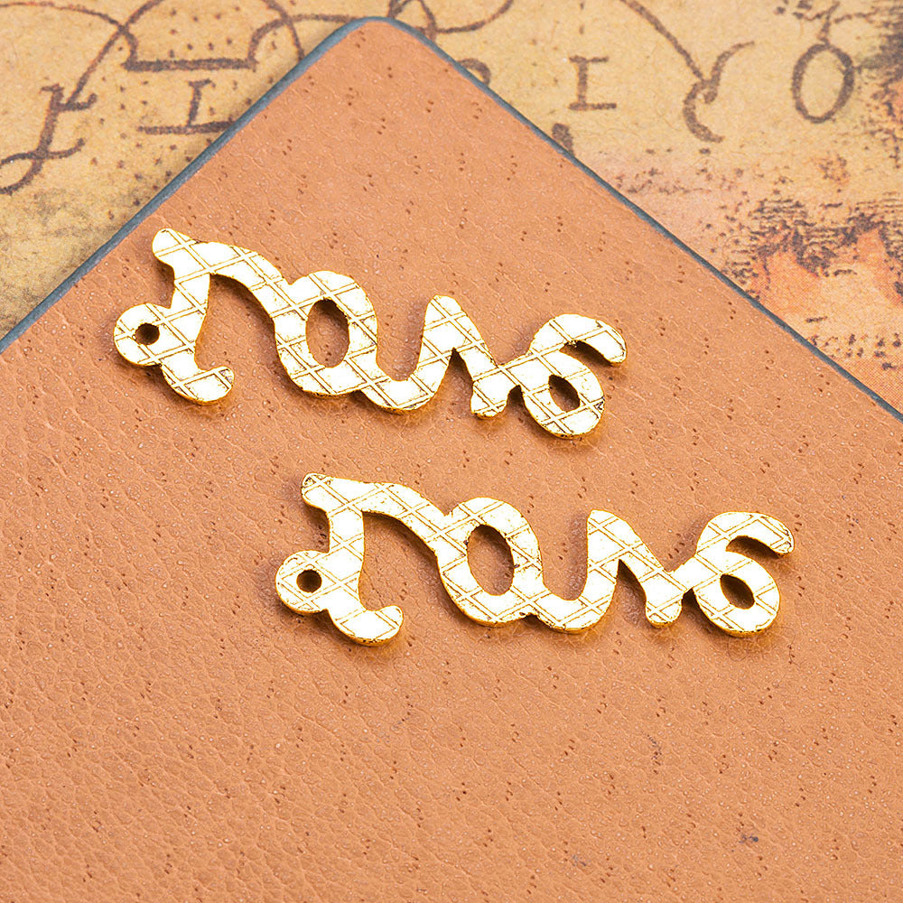 30x10mm LOVE Letter Alloy Charm Pendant