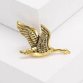 Flying Bird Brooch A Textured Flying Bird Silhouette In An Antiqued Metal Finish view 2
