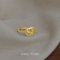 Gold-Tone Openwork Rose Flower Open Adjustable Ring view 6