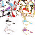 Colorful Perched Bird Enamel Metal Charms, 10 Designs view 5