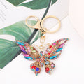 Rhinestone Butterfly Keychain Metal Insect Bag Charm view 1