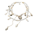Layered Shell and Faux Pearl Beaded Coastal Charm Necklace view 5