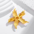Gold Tone Starfish Crystal Metal Brooch Pin for Jackets and Lapels view 3