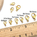 Gold-Tone Lobster Clasp Jewelry Findings with 12 Listed Options view 3