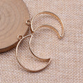 Open Crescent Moon Resin Frame Charms in 4 Finishes for Jewelry Making view 4
