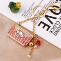 Jeweled Perfume Purse Keychains in Five Colors with Braided Options view 10