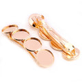 Four Round Pad Barrette Blanks in Seven Metal Finishes view 10