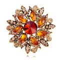 Red Flower Crystal Eight Designs Metal Brooch Pin for Jackets and Lapels view 11