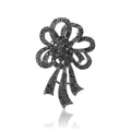 Crystal Ribbon Bow Brooch in Three Dark Tone Colorways view 5
