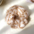 Faux Fur Mottled Scrunchie Hair Ties Five Color Options view 6