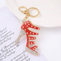 Rhinestone High Heel Keychain Metal Stiletto Bag Charm view 7
