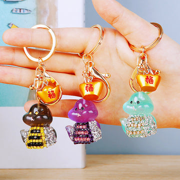 Crystal Ingot Snake Keychains in Eight Colors plus Assorted Option