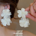 Clustered Pastel Flower Stud Earrings in Pink White and Blue view 4