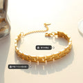 Gold Watch Band Link Bracelet Lobster Clasp Extension view 2