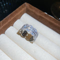 Crystal Open Rings Square Scallop and Floral Styles view 8