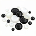 Black and White Oval Resin Cabochons in Five Size Options view 5