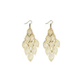 Openwork Leaf Cascade Hook Earrings in Three Finishes view 5