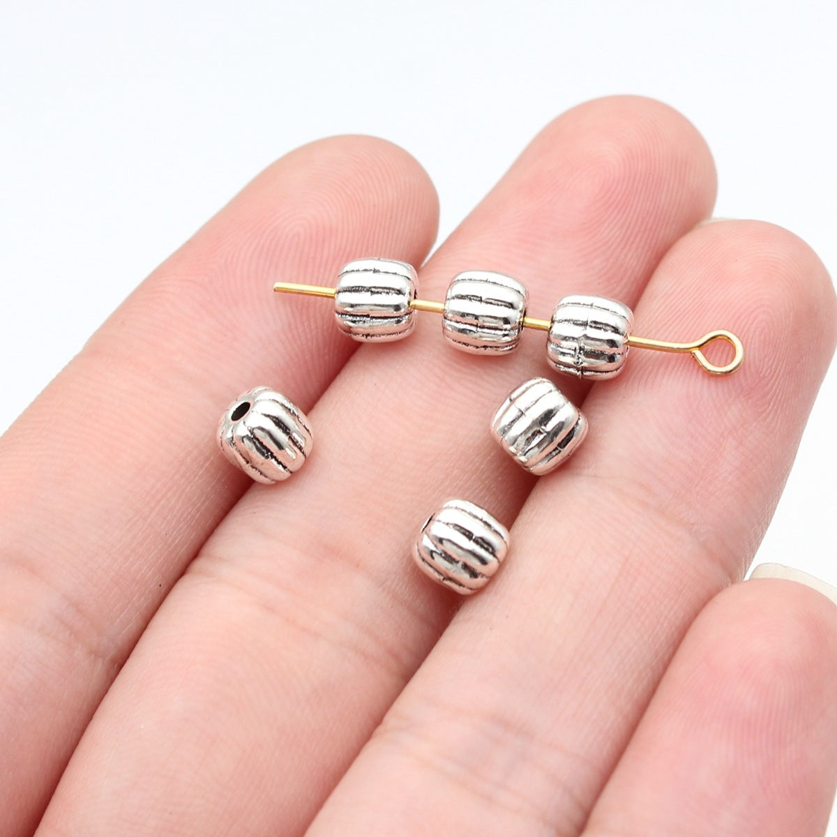 5.8x5.8x5.5mm 0.7g Multicolor Zinc Alloy Plain Small Hole Spacer Beads for Handmade Bracelet Jewelry Making