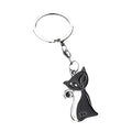 Black And White Curled-Tail Cat Keychains, Silver Copper Gold Mini Cars view 4