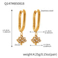 Crystal Tree of Life and Flower Drop Hoop Earrings in Nine Styles view 12