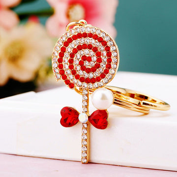 Crystal Lollipop Keychains in Pink Red and Blue plus Assorted Color