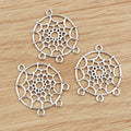 Round Dreamcatcher Connector Charms in Two Antique Finishes view 3