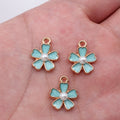 Five Petal Flower Enamel Alloy Charms in Four Colors for Jewelry Making view 4