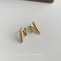 Gold Tone Triple Tapered Curve Sculptural Ear Cuff Earrings view 3