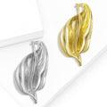 Sculpted Calla Lily Brooch in Polished Metal for Jackets and Scarves view 2