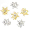 Rhinestone Snowflake Charms in Gold and Silver Tones view 5