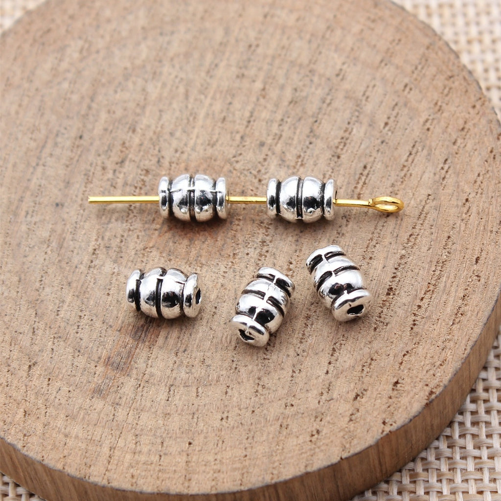 7.3x5x5mm 0.61g Antique Silver Zinc Alloy Tube Spacer Beads for Handmade Bracelet Jewelry Making