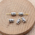 Antique Silver Grooved Tube Spacer Beads for Jewelry Making view 2