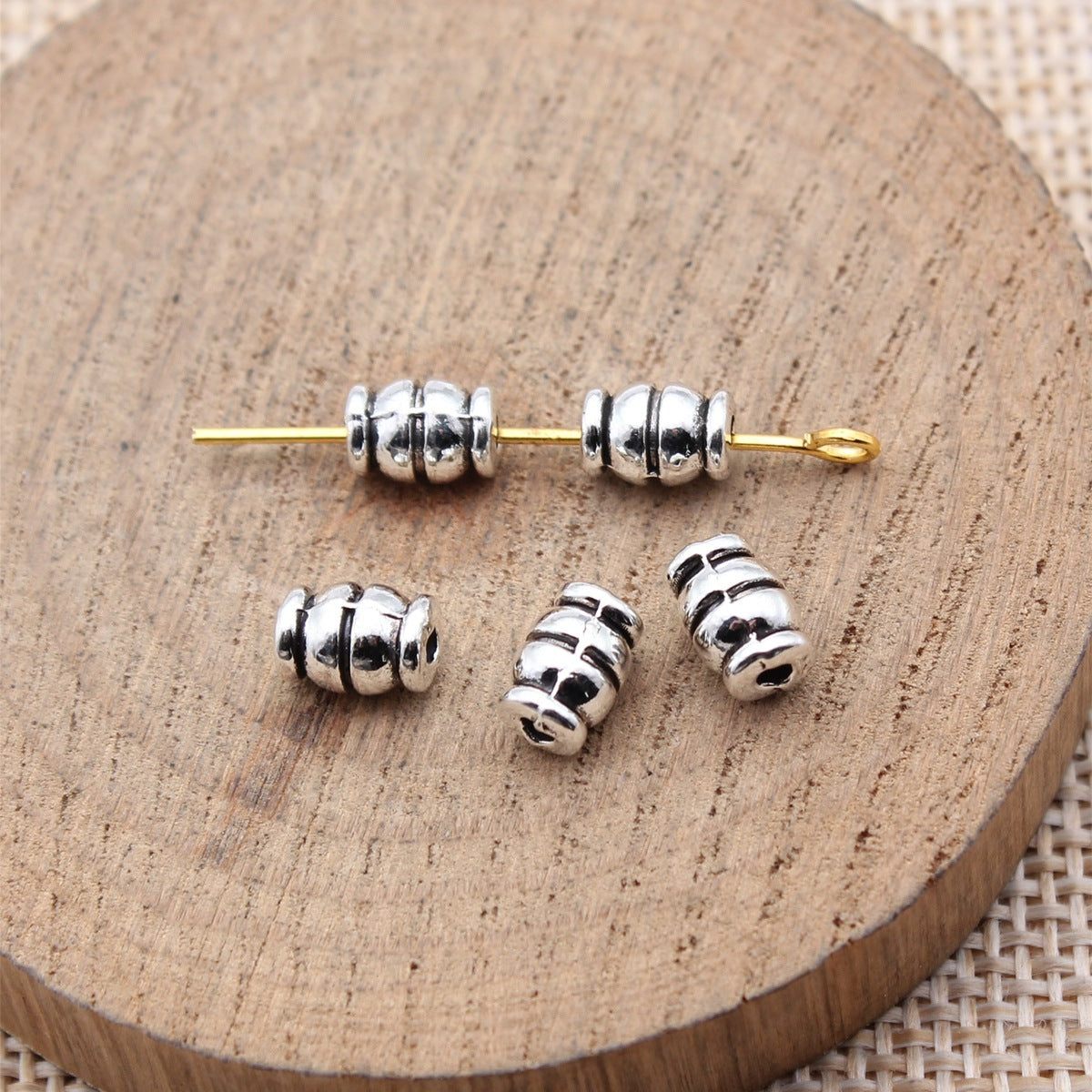 7.3x5x5mm 0.61g Antique Silver Zinc Alloy Tube Spacer Beads for Handmade Bracelet Jewelry Making