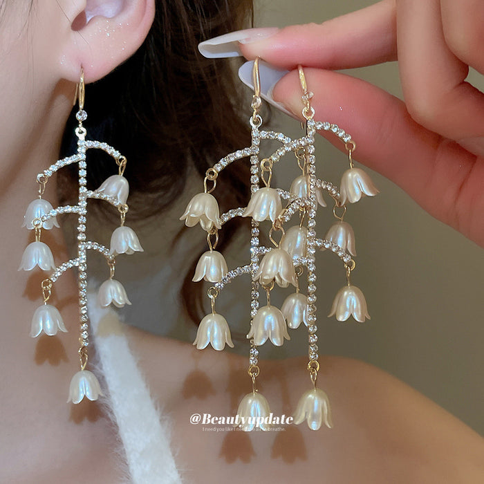 Crystal Leaf Branch Drop Earrings in Two Colors With Gold-Tone And Silver-Tone Finishes