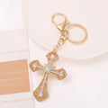 Rhinestone Cross Keychain Metal Crystal Pendant Bag Charm view 8