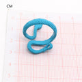Painted Snake Wrap Adjustable Open Rings in Five Matte Colors view 3