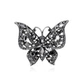 Gold Tone Silver Tone Butterfly Crystal Two Designs Metal Brooch Pin view 5